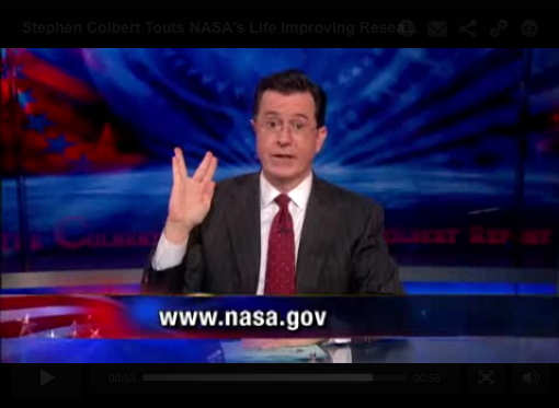 TV's Stephen Colbert Stars in NASA Video for Space Fans